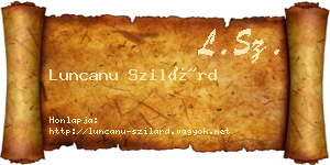 Luncanu Szilárd névjegykártya